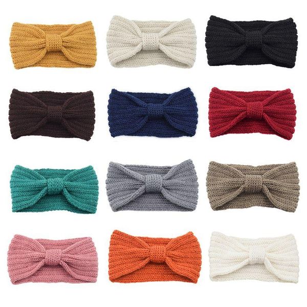 women chunky knit striped headband with ear protection buttons bowknot hairband 
women chunky knit striped headband with ear protection buttons bowknot hairband