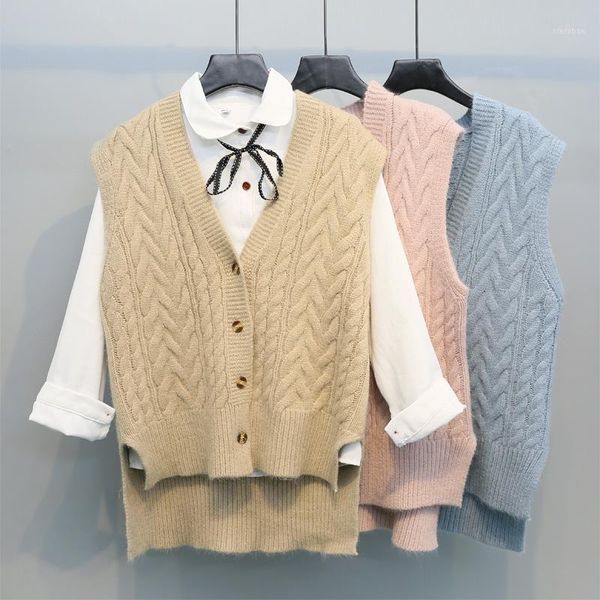 fashionable versatile knitted vest sleeveless loose vests women's new twist cardigan sweater autumn 2019 single breasted1, White
fashionable versatile knitted vest sleeveless loose vests women's new twist cardigan sweater autumn 2019 single breasted1, White