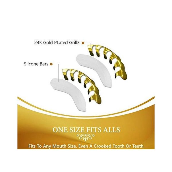 24k gold plated hip hop grillz and bottom grills for mouth teeth 2 extra mo wmtsoa dh_seller2010, Black
24k gold plated hip hop grillz and bottom grills for mouth teeth 2 extra mo wmtsoa dh_seller2010, Black