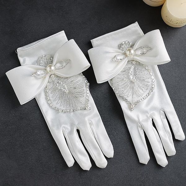 bridal gloves bowknot pearl beaded satin gloves wowen wedding gloves for bride finger gants de femmes dress with h qylaeg, White
bridal gloves bowknot pearl beaded satin gloves wowen wedding gloves for bride finger gants de femmes dress with h qylaeg, White
