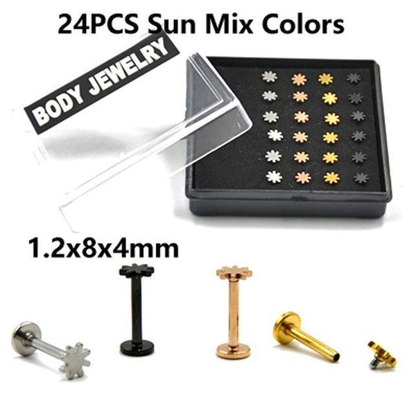 bog-24pcs/lot 316l surgical steel charming labrets stud ring ear tragus cartilage ball lip ring earrings body piercing jewelry q bbyrih, Silver
bog-24pcs/lot 316l surgical steel charming labrets stud ring ear tragus cartilage ball lip ring earrings body piercing jewelry q bbyrih, Silver