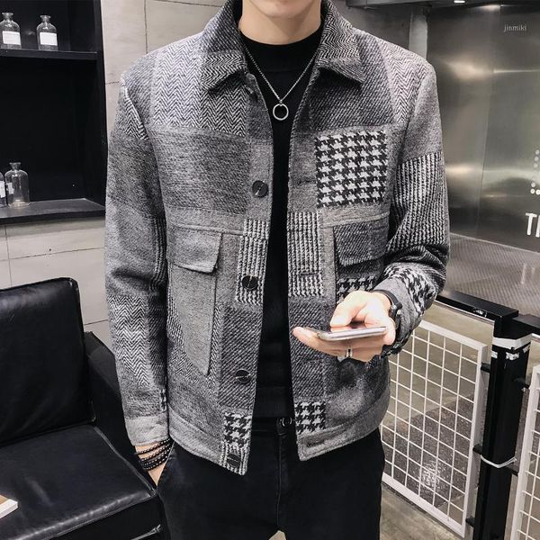 z019 men's winter wool blends coats plaid short slim fit jacket casual men overcoat fashion windbreaker mens trench coat jacket1, Black
z019 men's winter wool blends coats plaid short slim fit jacket casual men overcoat fashion windbreaker mens trench coat jacket1, Black