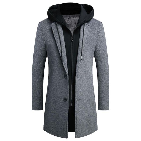 2020 men's hooded wool jacket winter autumn mens long windproof wool coat casual thick slim fit jacket male sa951, Black
2020 men's hooded wool jacket winter autumn mens long windproof wool coat casual thick slim fit jacket male sa951, Black