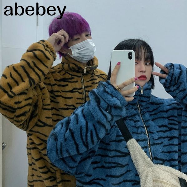 harajuku retro winter warm coats women fashion plush zipper pocket jackets zebra striped parka outwear coats 55454 201019, Black
harajuku retro winter warm coats women fashion plush zipper pocket jackets zebra striped parka outwear coats 55454 201019, Black