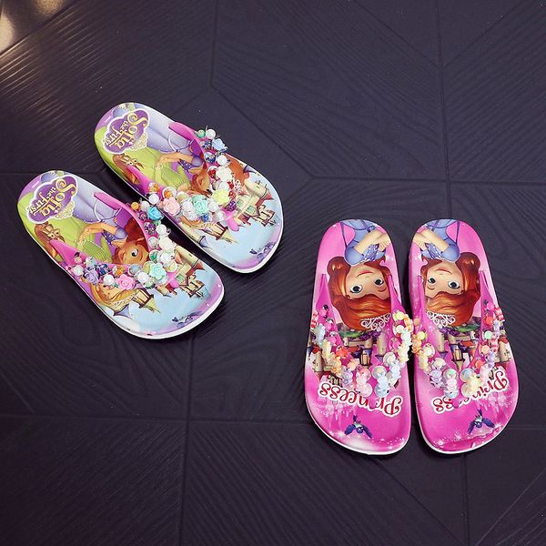 children girls summer princess sandals beach slippers cartoon fashion lovely beading non-slip flip flops casual shoes size 24-35, Black
children girls summer princess sandals beach slippers cartoon fashion lovely beading non-slip flip flops casual shoes size 24-35, Black