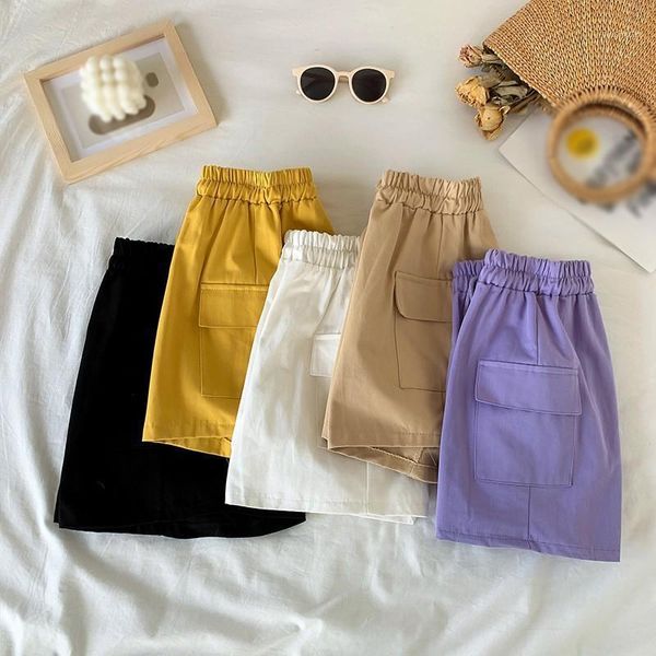 high waist shorts for women casual loose wide leg shorts pockets elastic waist, White;black
high waist shorts for women casual loose wide leg shorts pockets elastic waist, White;black