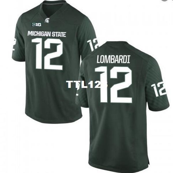 cusotm 121 michigan state spartans rocky lombardi #12 real full embroidery college jersey size s-4xl or custom any name or number jersey, Black
cusotm 121 michigan state spartans rocky lombardi #12 real full embroidery college jersey size s-4xl or custom any name or number jersey, Black