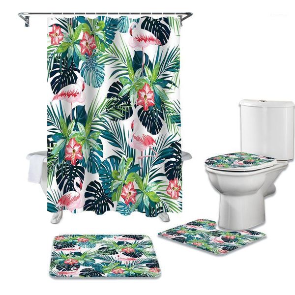 flamingo leaves tropic waterproof bath shower curtain rug set non-slip bath mat toliet cover polyester shower curtain1
flamingo leaves tropic waterproof bath shower curtain rug set non-slip bath mat toliet cover polyester shower curtain1