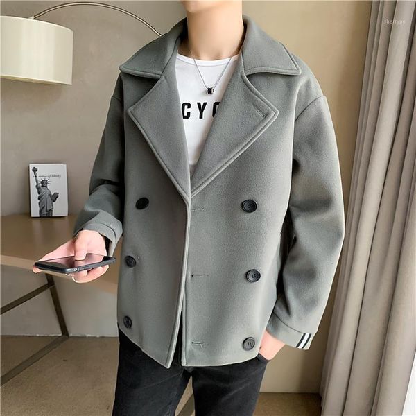 windbreaker jacket men's autumn and winter short woolen cloth 2020 design sense korean trend handsome british wind woolen coat1, Black
windbreaker jacket men's autumn and winter short woolen cloth 2020 design sense korean trend handsome british wind woolen coat1, Black