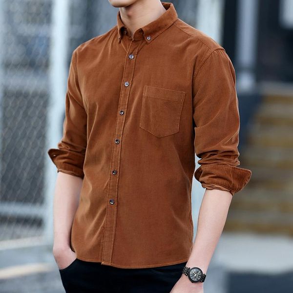 men's casual shirts men spring autumn fashion korea style vintage corduroy long sleeve turn down collar solid color male, White;black
men's casual shirts men spring autumn fashion korea style vintage corduroy long sleeve turn down collar solid color male, White;black