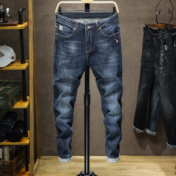 airgracias brand autumn and winter men's mid waist stretch fashion slim fit skinny stretch motorcycle zipper jeans, Blue
airgracias brand autumn and winter men's mid waist stretch fashion slim fit skinny stretch motorcycle zipper jeans, Blue
