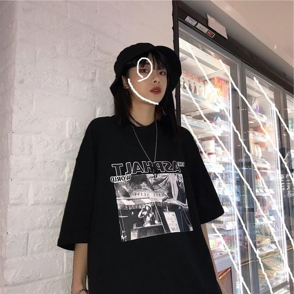 harajuku t shirts women simple letter printed korean summer t shirt hip hop streetwear leisure all match short sleeve tees, White
harajuku t shirts women simple letter printed korean summer t shirt hip hop streetwear leisure all match short sleeve tees, White