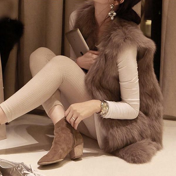 women 2021 autumn winter faux fur coat female casual warm slim sleeveless faux fur vest lady fake jacket waistcoat c296, Black
women 2021 autumn winter faux fur coat female casual warm slim sleeveless faux fur vest lady fake jacket waistcoat c296, Black