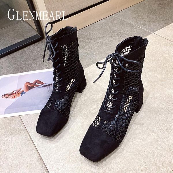 boots autunm women square toe ankle shoes thick heels net fashion lace up female plsh size 2021, Black
boots autunm women square toe ankle shoes thick heels net fashion lace up female plsh size 2021, Black