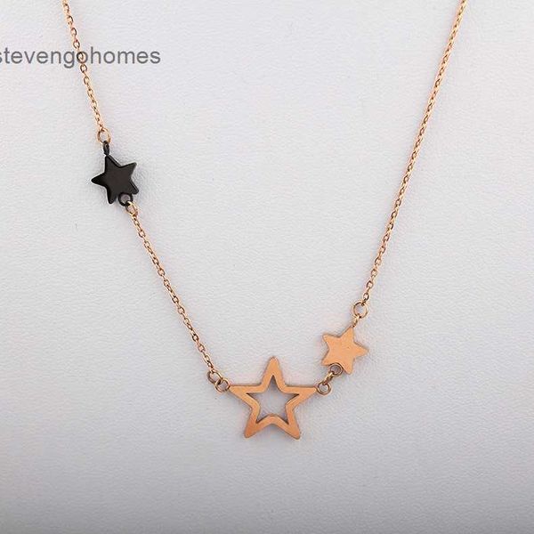 gold korean steel clavicle rose necklace titanium pentagram women's fashion simple pendant, Silver
gold korean steel clavicle rose necklace titanium pentagram women's fashion simple pendant, Silver