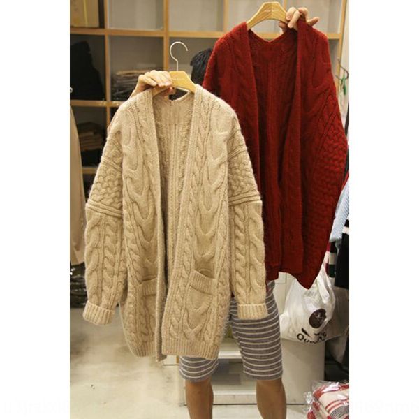 women 2020 new fashion wear foreign style lazy wind loose korean bar needle thick wool sweater jacket sweater wooljacket wool hubas, White;black
women 2020 new fashion wear foreign style lazy wind loose korean bar needle thick wool sweater jacket sweater wooljacket wool hubas, White;black