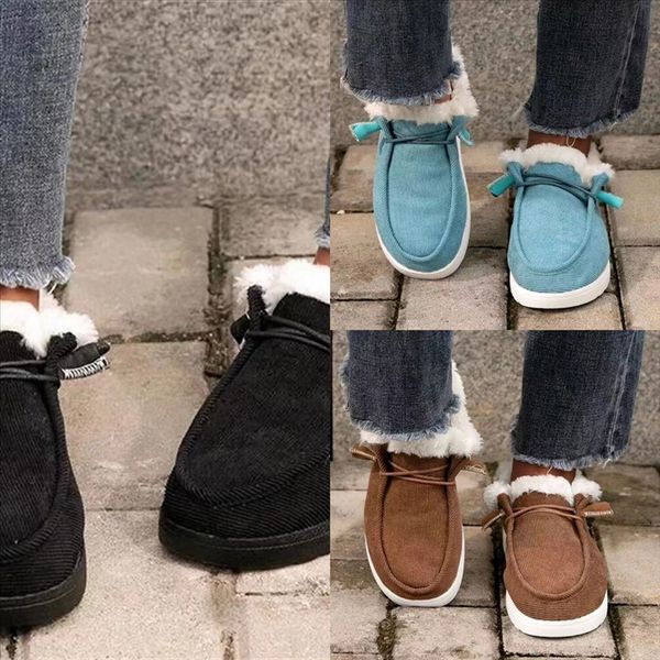 auqth fashion furry chunkyshoes winter warm woman plus velvet cotton ankle boot shoes thicken flock slip-on, Black 
auqth fashion furry chunkyshoes winter warm woman plus velvet cotton ankle boot shoes thicken flock slip-on, Black