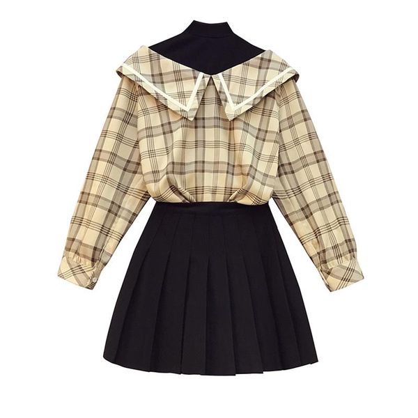 women's tracksuits winter warm women clothes two piece set plaid and woolen mini pleated skirt large plus size matching outfit slim tr, Gray
women's tracksuits winter warm women clothes two piece set plaid and woolen mini pleated skirt large plus size matching outfit slim tr, Gray