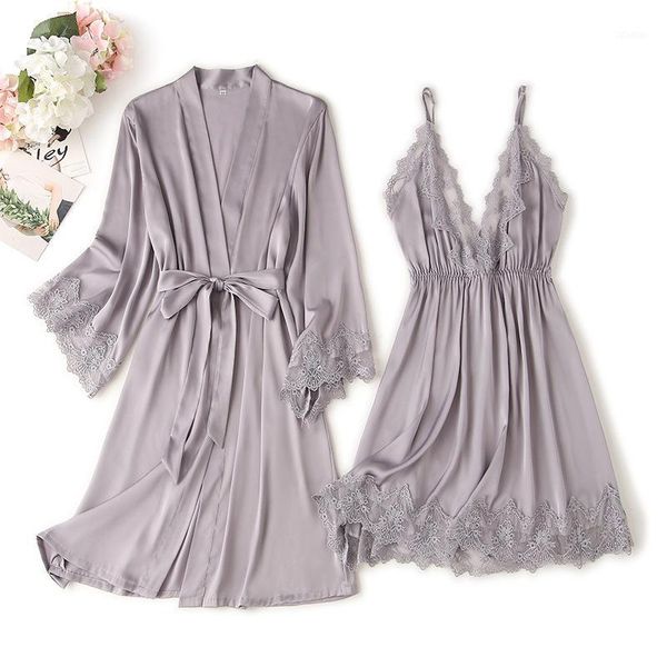 women's sleepwear mechcitiz underwear arrival women's lace satin robe & gown sets silk fashion female nightdress1, Black;red
women's sleepwear mechcitiz underwear arrival women's lace satin robe & gown sets silk fashion female nightdress1, Black;red