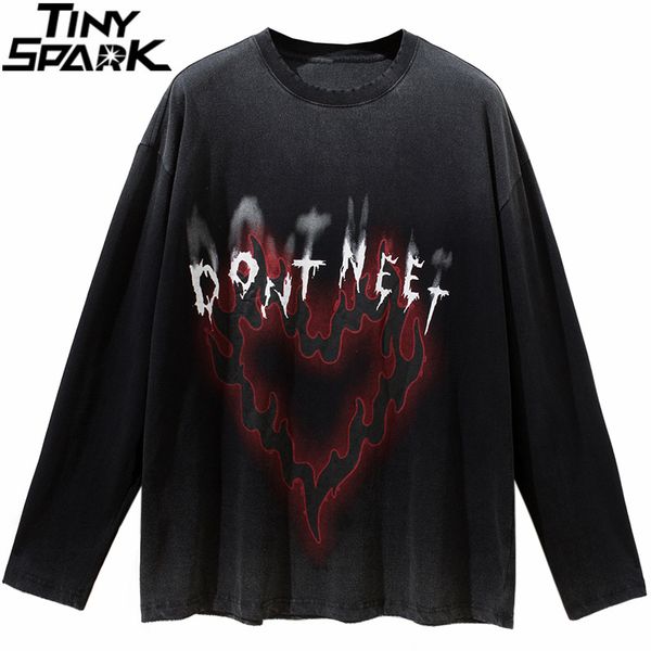 mens hip hop streetwear long sleeve t-shirt fire flame heart harajuku autumn washed cotton loose casual tees kg-588, White;black
mens hip hop streetwear long sleeve t-shirt fire flame heart harajuku autumn washed cotton loose casual tees kg-588, White;black