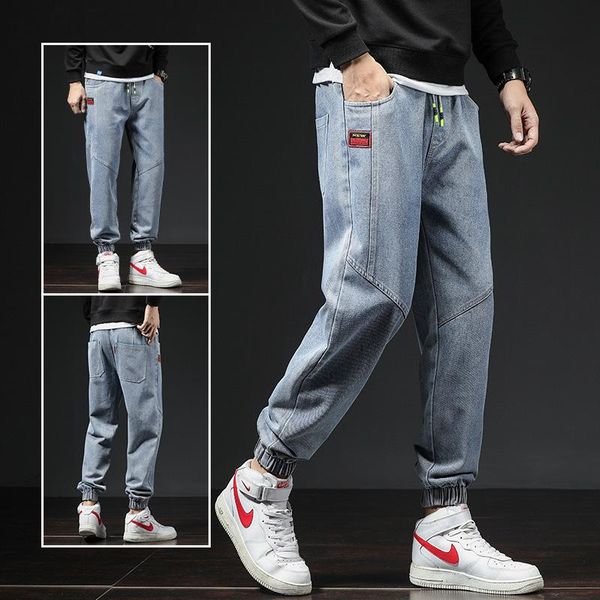 2020 denim jeans men's loose fashion brand korean autumn thick style waistband casual straight daddy pants harem pants, Blue
2020 denim jeans men's loose fashion brand korean autumn thick style waistband casual straight daddy pants harem pants, Blue