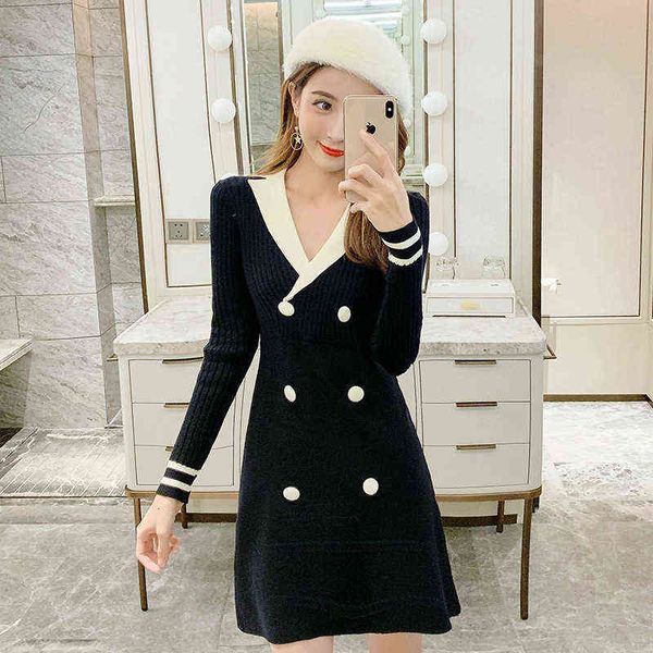 casual dresses 2022 autumn korean version with a slim waist, academic style, small fragrance, long sleeve a-shaped knitted dresses, Black;gray
casual dresses 2022 autumn korean version with a slim waist, academic style, small fragrance, long sleeve a-shaped knitted dresses, Black;gray
