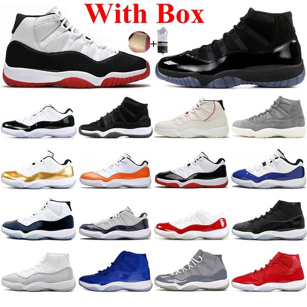 with box 2021 jumpman 11 11s basketball shoes cap and gown 25th anniversary platinum tint heiress emerald womens mens sport sneakers 36-47
with box 2021 jumpman 11 11s basketball shoes cap and gown 25th anniversary platinum tint heiress emerald womens mens sport sneakers 36-47