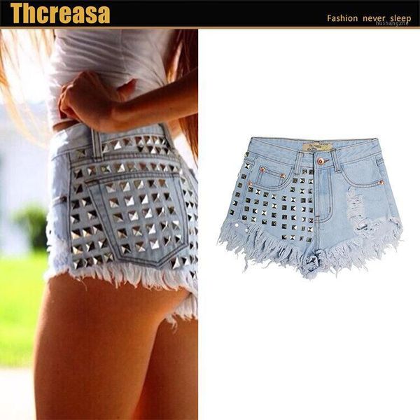 6 colors ripped riveting nail irregular black denim shorts cat fringe denim high waist shorts pants plus size jeans1, Blue
6 colors ripped riveting nail irregular black denim shorts cat fringe denim high waist shorts pants plus size jeans1, Blue