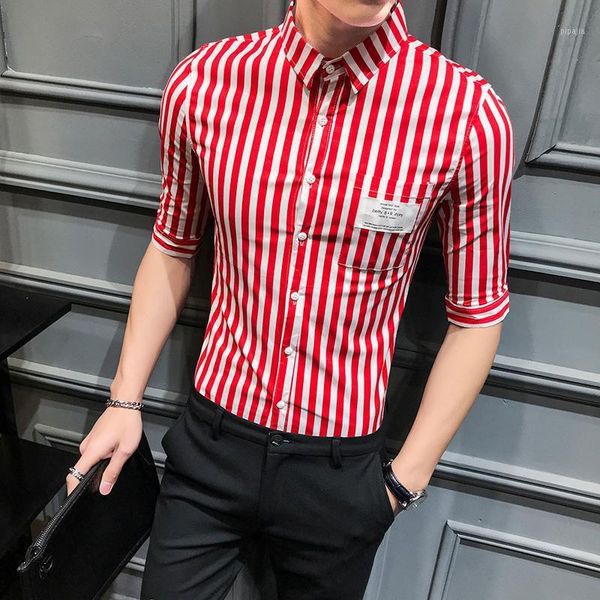 striped men shirt summer half sleeve casual short shirt for men red one pocket patch design cotton slim fit camisa masculina1, White;black
striped men shirt summer half sleeve casual short shirt for men red one pocket patch design cotton slim fit camisa masculina1, White;black