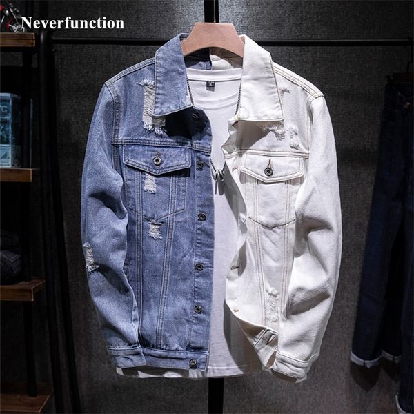 men hip hop slim blue white patchwork cotton jeans jackets motorcycle male solid casual streetwear denim jacket plus size lj201013, Black;brown
men hip hop slim blue white patchwork cotton jeans jackets motorcycle male solid casual streetwear denim jacket plus size lj201013, Black;brown