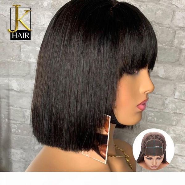 150% remy brazilian straight bob fringe wig with bangs 4x4 closure lace front human hair wigs for black women pre plucked jk, Black;brown
150% remy brazilian straight bob fringe wig with bangs 4x4 closure lace front human hair wigs for black women pre plucked jk, Black;brown