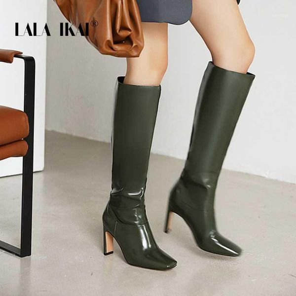 lala ikai women knee boots retro green square head flake heel boot 2020 fashion long tube female commute autumn winter c10383-41, Black
lala ikai women knee boots retro green square head flake heel boot 2020 fashion long tube female commute autumn winter c10383-41, Black