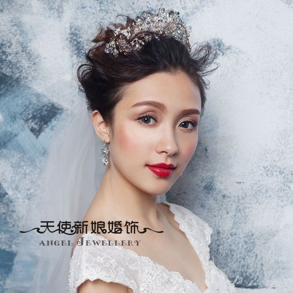 angel bride jewelry handmade crystal beaded wedding crown headdress rhinestone pearl korean hair ornament, Silver
angel bride jewelry handmade crystal beaded wedding crown headdress rhinestone pearl korean hair ornament, Silver