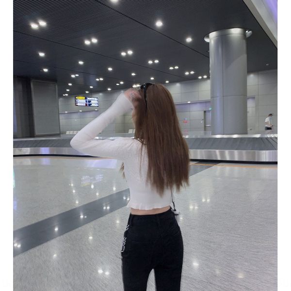 wanghong трикотаж свитер вязаный короткий открытый пупок sweater2020 осенью новый нежный стиль трикотаж женский свитер тонкий j9usu, White;black
wanghong трикотаж свитер вязаный короткий открытый пупок sweater2020 осенью новый нежный стиль трикотаж женский свитер тонкий j9usu, White;black