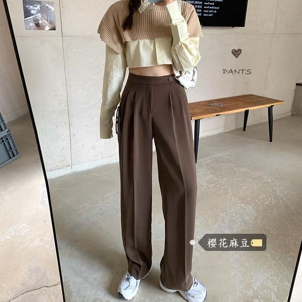 wavsiyier trousers women high waist korean casual solid loose wide leg 2020 pant autumn straight winter suit office plus size, Black;white
wavsiyier trousers women high waist korean casual solid loose wide leg 2020 pant autumn straight winter suit office plus size, Black;white