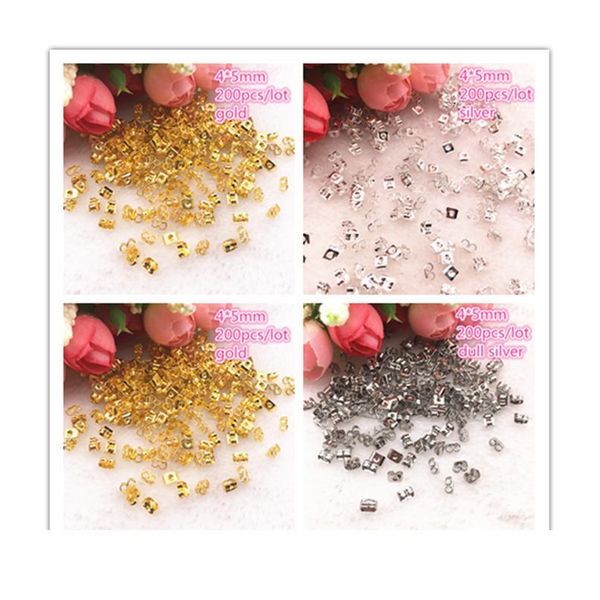 200pcs/lot alloy earring back 4x5mm gold/silver tone metal earback earring ser for findings diy jewelr qylxfi
200pcs/lot alloy earring back 4x5mm gold/silver tone metal earback earring ser for findings diy jewelr qylxfi