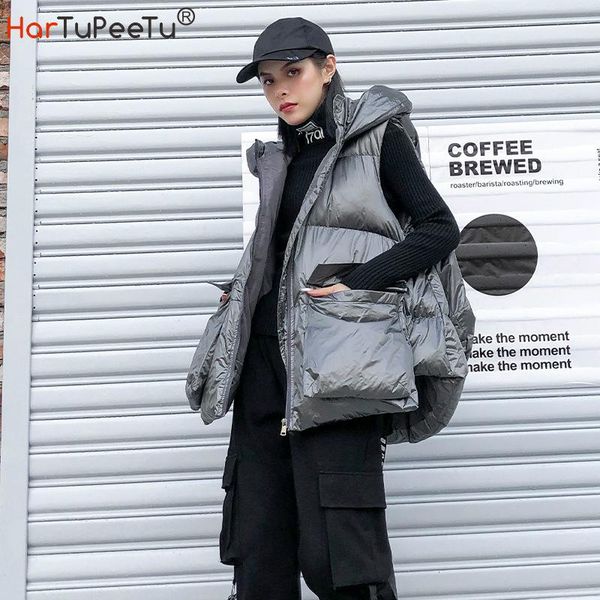 women's vests winter women vest coat thick warm cotton padded hooded jacket 3 colours outwear sleeveless pockets irregular hem streetwe, Black;white
women's vests winter women vest coat thick warm cotton padded hooded jacket 3 colours outwear sleeveless pockets irregular hem streetwe, Black;white