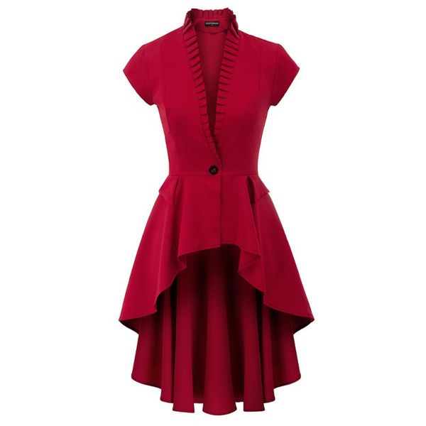 women jacket steampunk renaissance club party gothic coats short sleeve stand collar irregular lady high low long coat evening, Black;brown
women jacket steampunk renaissance club party gothic coats short sleeve stand collar irregular lady high low long coat evening, Black;brown