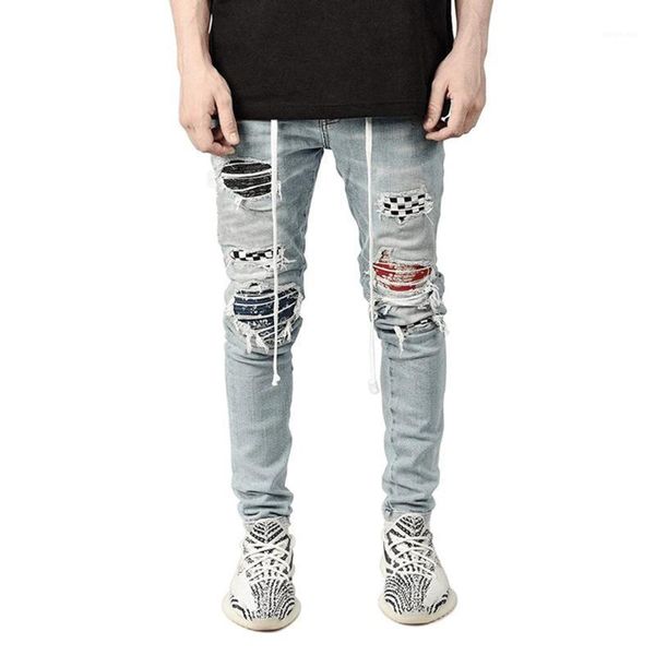 brand new men slim fit ripped jeans, hip-hop style, chic stitching design hole denim skinny distressed spring clothing1, Blue
brand new men slim fit ripped jeans, hip-hop style, chic stitching design hole denim skinny distressed spring clothing1, Blue