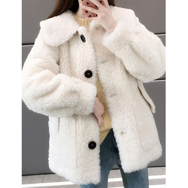 cozy faux lambswool fleece jackets autumn winter warm fur jacket women casual coats ladies loose pocket outerwear, Black
cozy faux lambswool fleece jackets autumn winter warm fur jacket women casual coats ladies loose pocket outerwear, Black