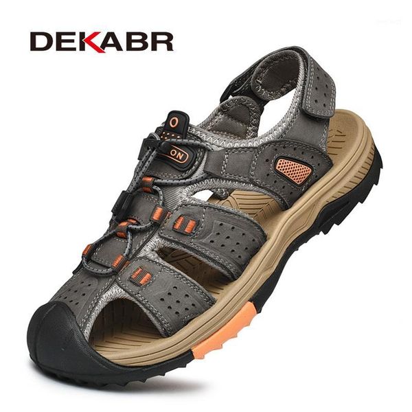 dekabr men genuine leather sandals summer classic men shoes slippers soft sandals roman style comfortable walking footwear1, Black
dekabr men genuine leather sandals summer classic men shoes slippers soft sandals roman style comfortable walking footwear1, Black