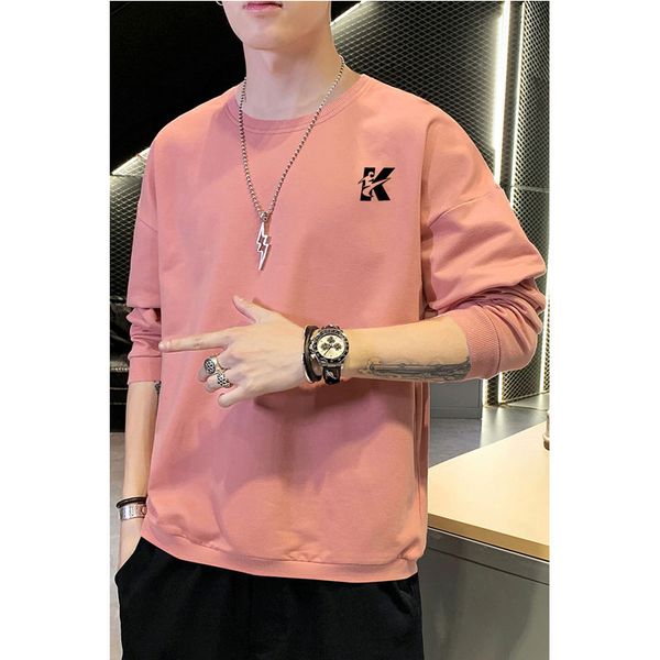 pure cotton men's sweater pullover with bottoming shirt loose round neck long sleeve t-shirt, Black
pure cotton men's sweater pullover with bottoming shirt loose round neck long sleeve t-shirt, Black