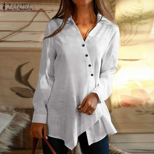 zanzea autumn shirts 2020 women's long sleeve asymmetrical blouse casual female v neck button blusas solid chemise 5xl 71, White
zanzea autumn shirts 2020 women's long sleeve asymmetrical blouse casual female v neck button blusas solid chemise 5xl 71, White
