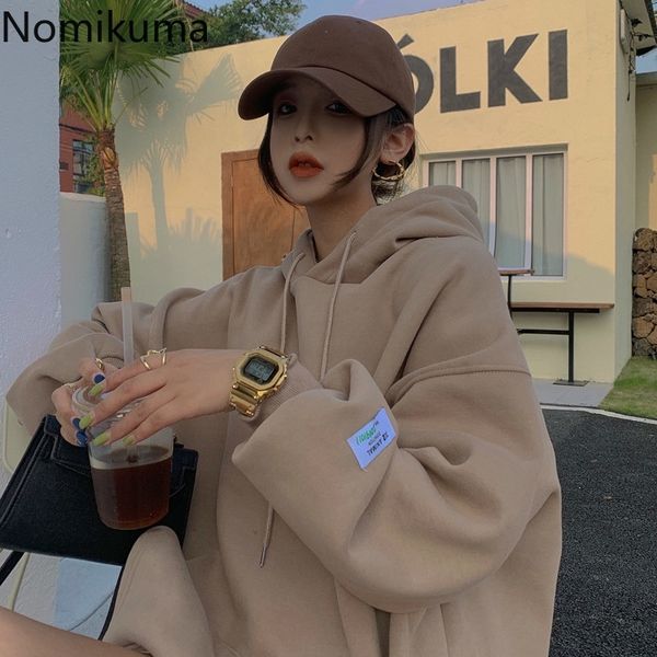nomikuma fleece hooded pullover sweatshirt autumn winter causal hoody long sleeve women fashion hoodies coat 6c850 201202, Black
nomikuma fleece hooded pullover sweatshirt autumn winter causal hoody long sleeve women fashion hoodies coat 6c850 201202, Black
