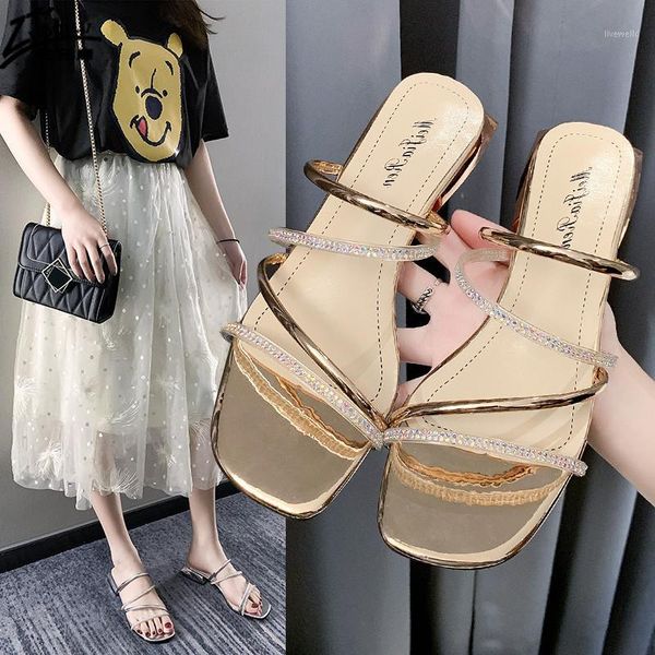 slippers rhinestones square heel women gold silver shoes 2021 beach bohemian summer sandals1, Black
slippers rhinestones square heel women gold silver shoes 2021 beach bohemian summer sandals1, Black