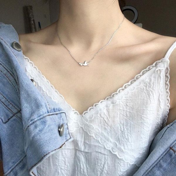 chokers 2021 white pigeon necklace female korean student mori series simple fashion super fairy small fresh cute chic clavicle chain, Golden;silver
chokers 2021 white pigeon necklace female korean student mori series simple fashion super fairy small fresh cute chic clavicle chain, Golden;silver