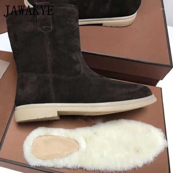 luxury white sole winter walk shoes outdoor wool snow boots women comfort suede flat boots round toe slip-on warm furry shoes1, Black
luxury white sole winter walk shoes outdoor wool snow boots women comfort suede flat boots round toe slip-on warm furry shoes1, Black