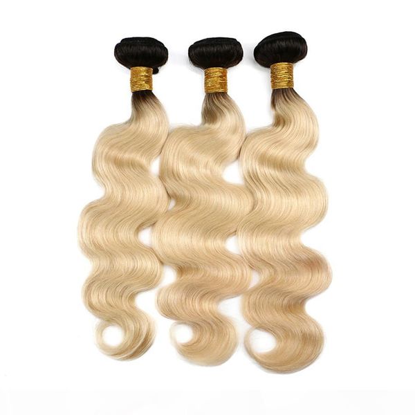 elibess hair-brazilian body wave ombre human hair bundles 1b 613 100g piece color 2 tone remy hair weave blonde hair weft, Black 
elibess hair-brazilian body wave ombre human hair bundles 1b 613 100g piece color 2 tone remy hair weave blonde hair weft, Black