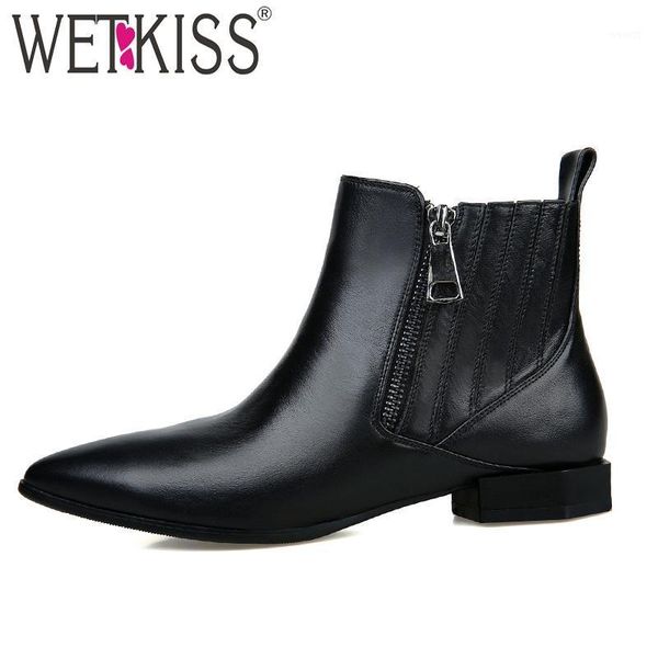 boots wetkiss thick autumn women ankle fashion strange style shoes ladies genuine leather short plush pointed toe footwear1, Black
boots wetkiss thick autumn women ankle fashion strange style shoes ladies genuine leather short plush pointed toe footwear1, Black