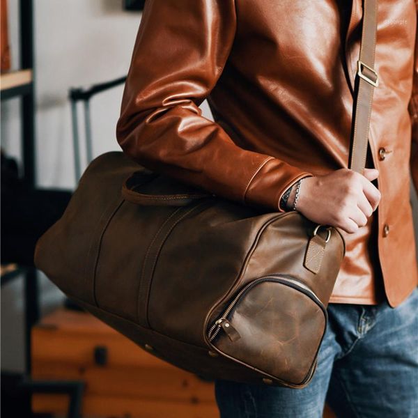 duffel bags men's big capacity leather travel bag durable crazy horse duffle genuine tote weekender1
duffel bags men's big capacity leather travel bag durable crazy horse duffle genuine tote weekender1